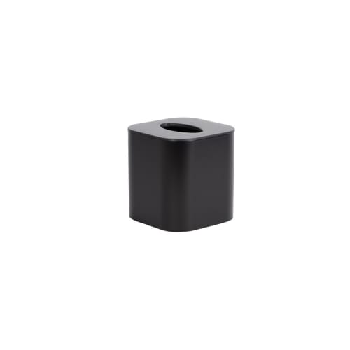 Contempo Boutique Tissue Box Cover, Matte Black